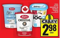 Food Basics IOGO, ASTRO ORIGINAL OR BIO BEST YOGURT offer