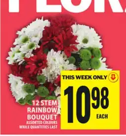 Food Basics 12 STEM RAINBOW BOUQUET offer