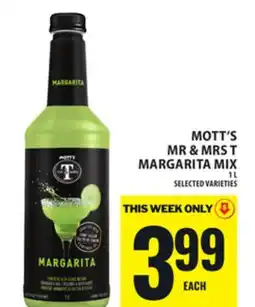 Food Basics MOTT'S MR & MRS T MARGARITA MIX offer