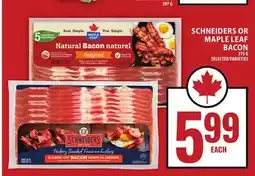 Food Basics SCHNEIDERS OR MAPLE LEAF BACON offer
