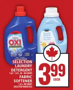 Food Basics SELECTION LAUNDRY DETERGENT OR FABRIC SOFTENER offer