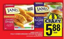 Food Basics JANES PUB STYLE FULLY COOKED BREADED CHICKEN OR TURKEY offer