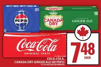 Food Basics COCA-COLA, CANADA DRY GINGER ALE OR PEPSI offer