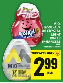 Food Basics MIO, KOOL-AID, OR CRYSTAL LIGHT WATER ENHANCERS offer
