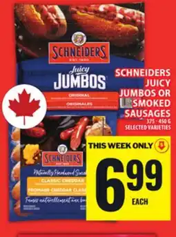 Food Basics SCHNEIDERS JUICY JUMBOS OR SMOKED SAUSAGES offer