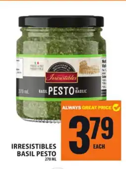 Food Basics IRRESISTIBLES BASIL PESTO offer