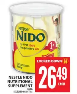 Food Basics NESTLE NIDO NUTRITIONAL SUPPLEMENT offer