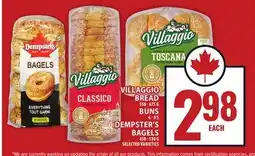 Food Basics VILLAGGIO BREAD OR BUNS OR DEMPSTER'S BAGELS offer