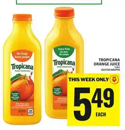 Food Basics TROPICANA ORANGE JUICE offer