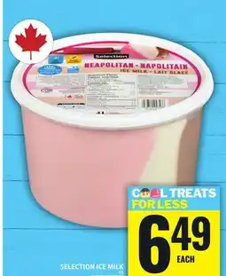 Food Basics SELECTION ICE MILK offer