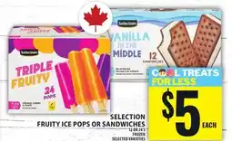 Food Basics SELECTION FRUITY ICE POPS OR SANDWICHES offer