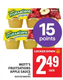 Food Basics MOTT'S FRUITSATIONS APPLE SAUCE offer