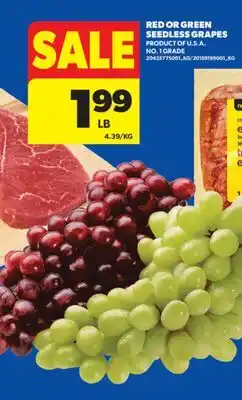 Real Canadian Superstore RED OR GREEN SEEDLESS GRAPES offer