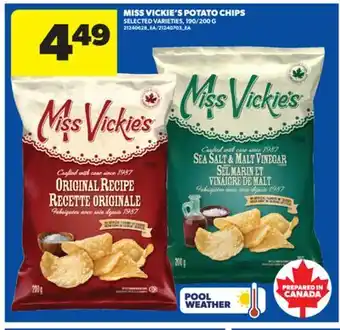 Real Canadian Superstore MISS VICKIE'S POTATO CHIPS, 190/200 G offer