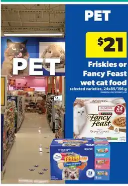 Real Canadian Superstore FRISKIES OR FANCY FEAST WET CAT FOOD, 24X85/156 G offer