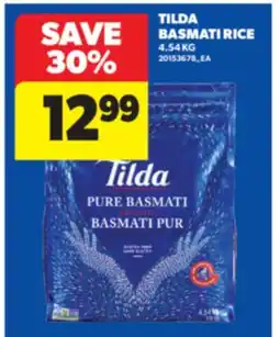 Real Canadian Superstore TILDA BASMATI RICE, 4.54 KG offer