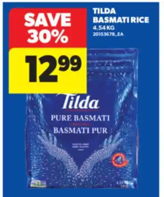 Real Canadian Superstore TILDA BASMATI RICE, 4.54 KG offer