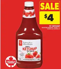 Real Canadian Superstore PC KETCHUP, 750 ML/1L offer