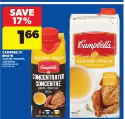 Real Canadian Superstore CAMPBELL'S BROTH, 250/ML offer