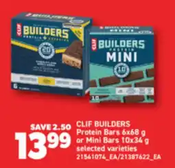 Real Canadian Superstore CLIF BUILDERS PROTEIN BARS, 6X68 G OR MINI BARS, 10X34 G offer