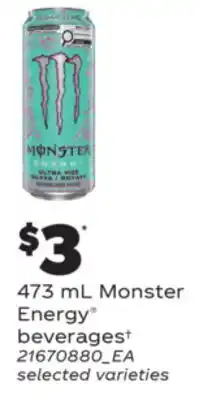 Real Canadian Superstore MONSTER ENERGY BEVERAGES†, 473 ML offer