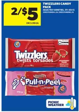 Real Canadian Superstore TWIZZLERS CANDY PACK, 311-454 G offer