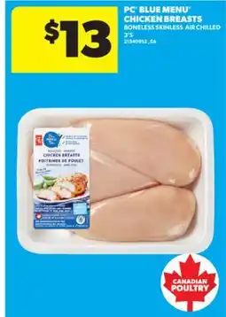 Real Canadian Superstore PC BLUE MENU CHICKEN BREASTS, 3'S offer