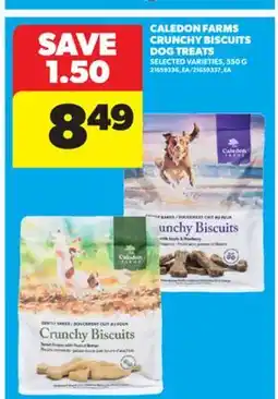 Real Canadian Superstore CALEDON FARMS CRUNCHY BISCUITS DOG TREATS, 550 G offer