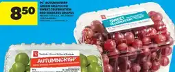 Real Canadian Superstore PC AUTUMNCRISP GREEN GRAPES OR SWEET CELEBRATION RED SEEDLESS GRAPES, 2 LB CLAMSHELL offer