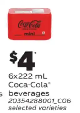 Real Canadian Superstore COCA-COLA BEVERAGES, 6x222 ML offer