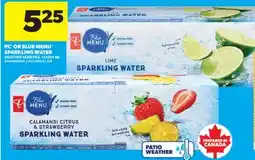 Real Canadian Superstore PC OR BLUE MENU SPARKLING WATER, 12X355 ML offer