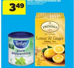 Real Canadian Superstore TETLEY, TWININGS OR CELESTIAL TEA, 20/24'S offer
