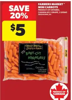 Real Canadian Superstore FARMERS MARKET MINI CARROTS, 2 LB BAG offer