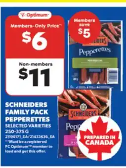 Real Canadian Superstore SCHNEIDERS FAMILY PACK PEPPERETTES, 250-375 G offer
