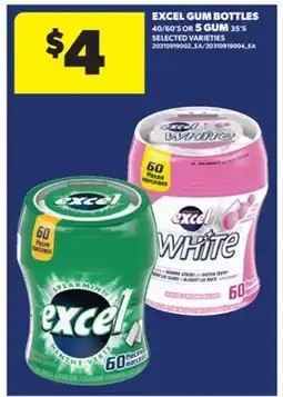 Real Canadian Superstore EXCEL GUM BOTTLES 40/60' S OR 5 GUM 35'S offer