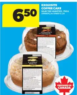 Real Canadian Superstore EXQUISITE COFFEE CAKE, 750 G offer