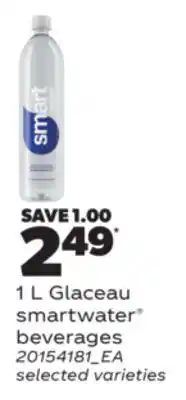 Real Canadian Superstore 1 L GLACEAU SMARTWATER BEVERAGES offer