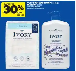 Real Canadian Superstore IVORY BODY WASH PUMP 1035 ML OR BAR SOAP 10X90 G offer