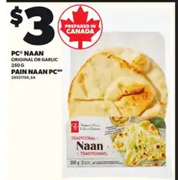 Independent Grocer PC NAAN ORIGINAL OR GARLIC, 250 G offer