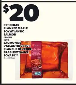 Independent Grocer PC CEDAR PLANKED MAPLE SOY ATLANTIC SALMON, 500 G offer