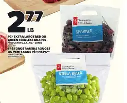 Independent Grocer PC EXTRA LARGE RED OR GREEN SEEDLESS GRAPES offer