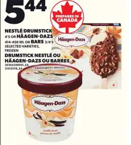 Independent Grocer NESTLÉ DRUMSTICK, 4'S OR HÄÄGEN-DAZS 414-450 ML or BARS, 3/4'S offer