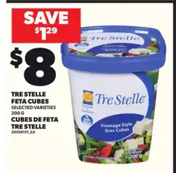 Independent Grocer TRE STELLE FETA CUBES, 200 G offer