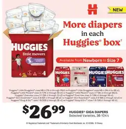 Fortinos HUGGIES GIGA DIAPERS, 36-104's offer