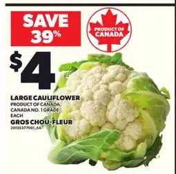 Independent Grocer LARGE CAULIFLOWER, EACH offer