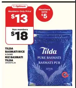 Independent Grocer TILDA BASMATI RICE, 4.54 KG offer