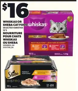 Independent Grocer WHISKAS OR SHEBA CAT FOOD, 12'S offer
