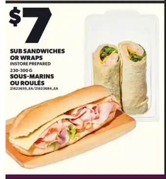 Independent Grocer SUB SANDWICHES OR WRAPS, 230-300 G offer