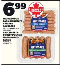 Independent Grocer MAPLE LODGE FARMS ULTIMATE CHICKEN SAUSAGES, 375-500 G offer