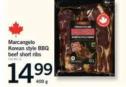Fortinos MARCANGELO KOREAN STYLE BBQ BEEF SHORT RIBS, 400g offer